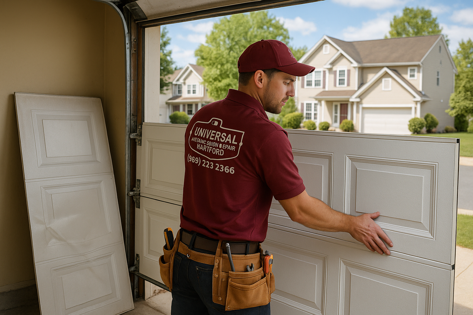 Garage Door Panel Replacement in Hartford